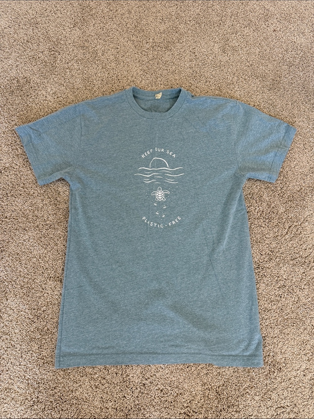 Keep Our Sea Graphic Tee - Heather Teal